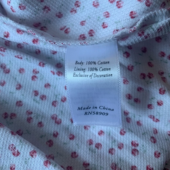 Host Pick✨Edgehill Collection Baby Girl Flutter-Sleeve Cherry A-Line Dress|6M - Picture 7 of 8